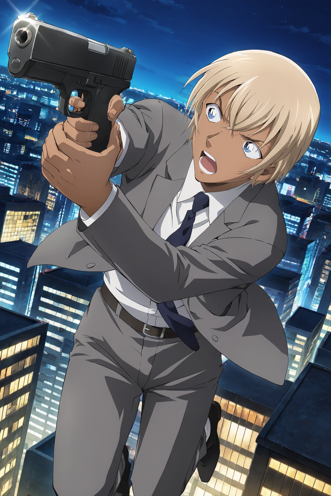 1boy,  Rei_amuro,  blonde hair on Tensor.Art