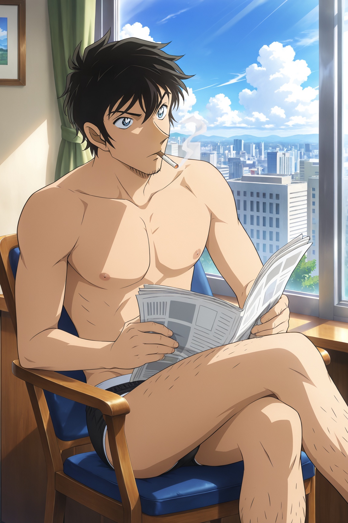 1boy,  Junpei_Matsuda,  black hair on Tensor.Art