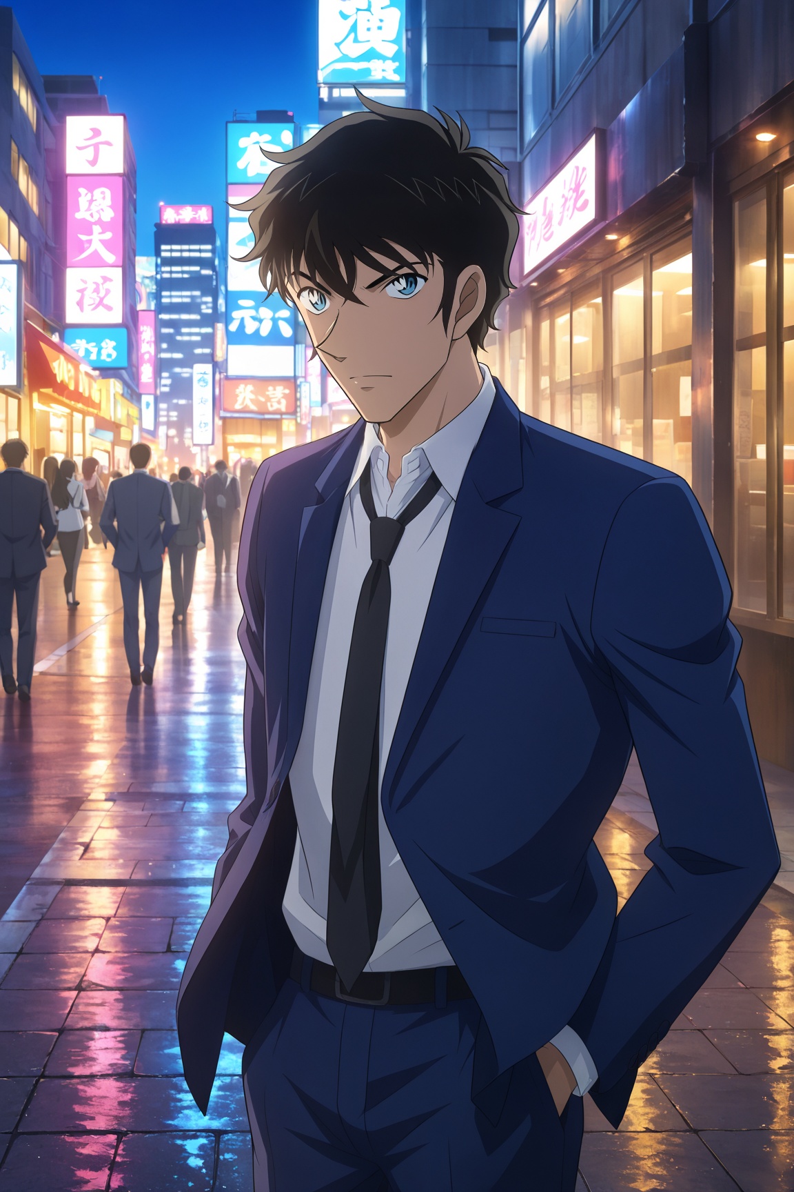 1boy,  Junpei_Matsuda,  black hair on Tensor.Art