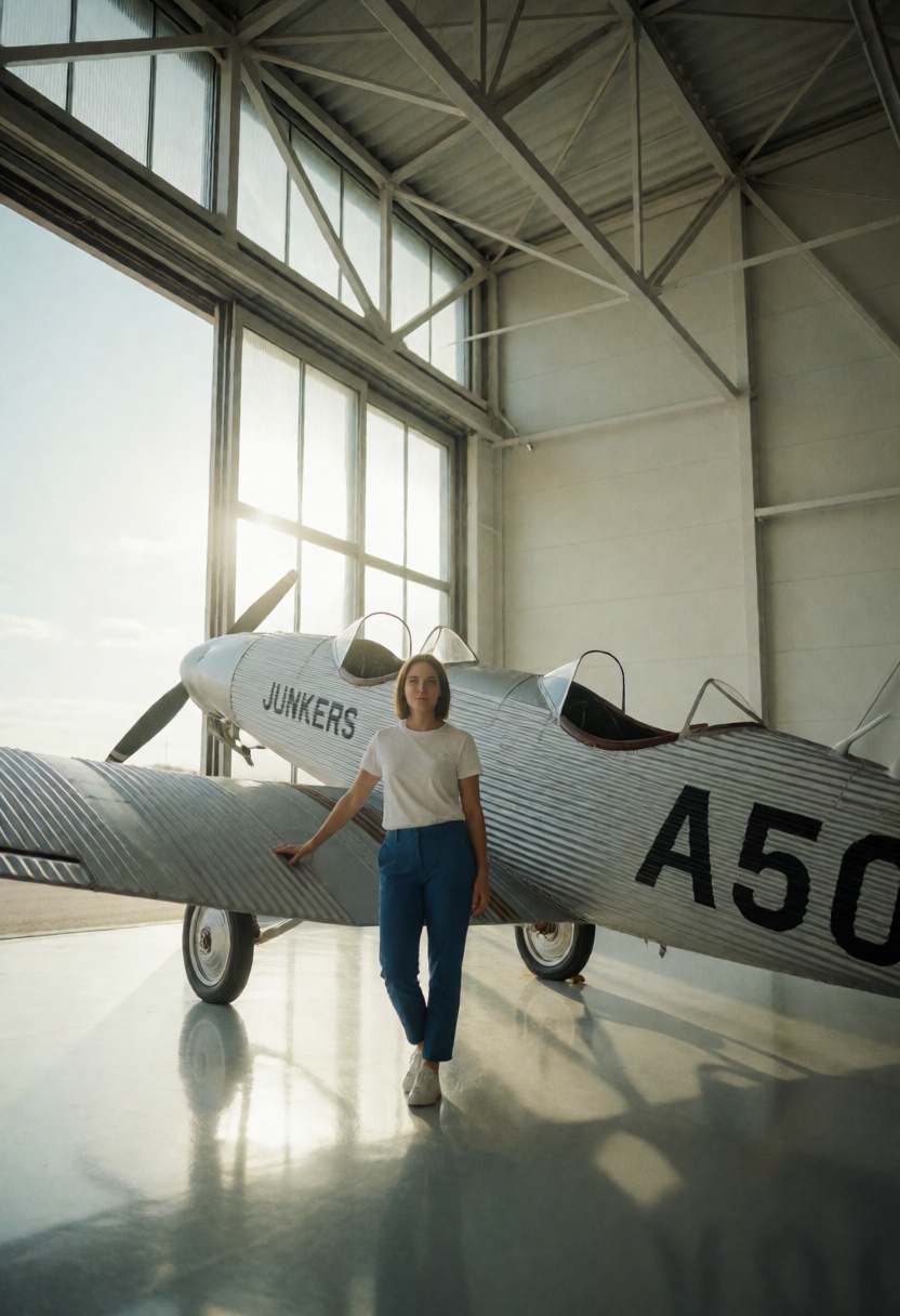 Junkers A50,  film grain,  faded color tones on Tensor.Art