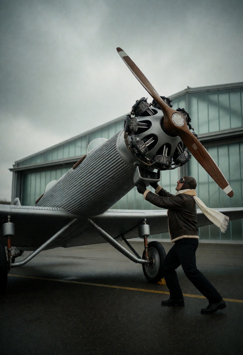 Junkers A50,  film grain,  faded color tones on Tensor.Art