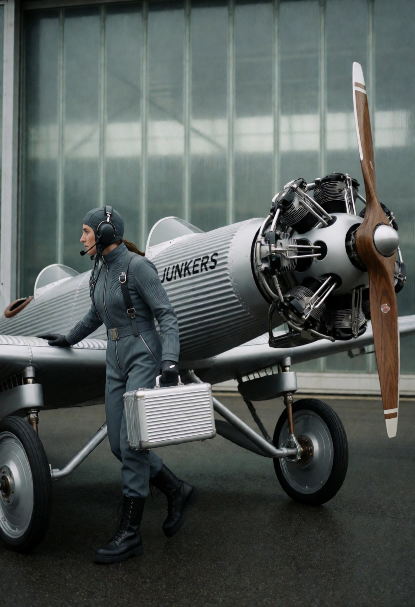 Junkers A50,  film grain,  faded color tones on Tensor.Art