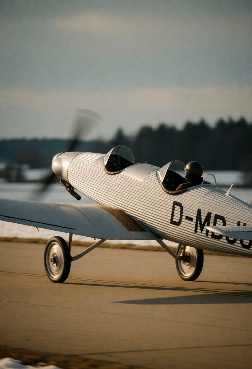 Junkers A50,  film grain,  faded color tones on Tensor.Art