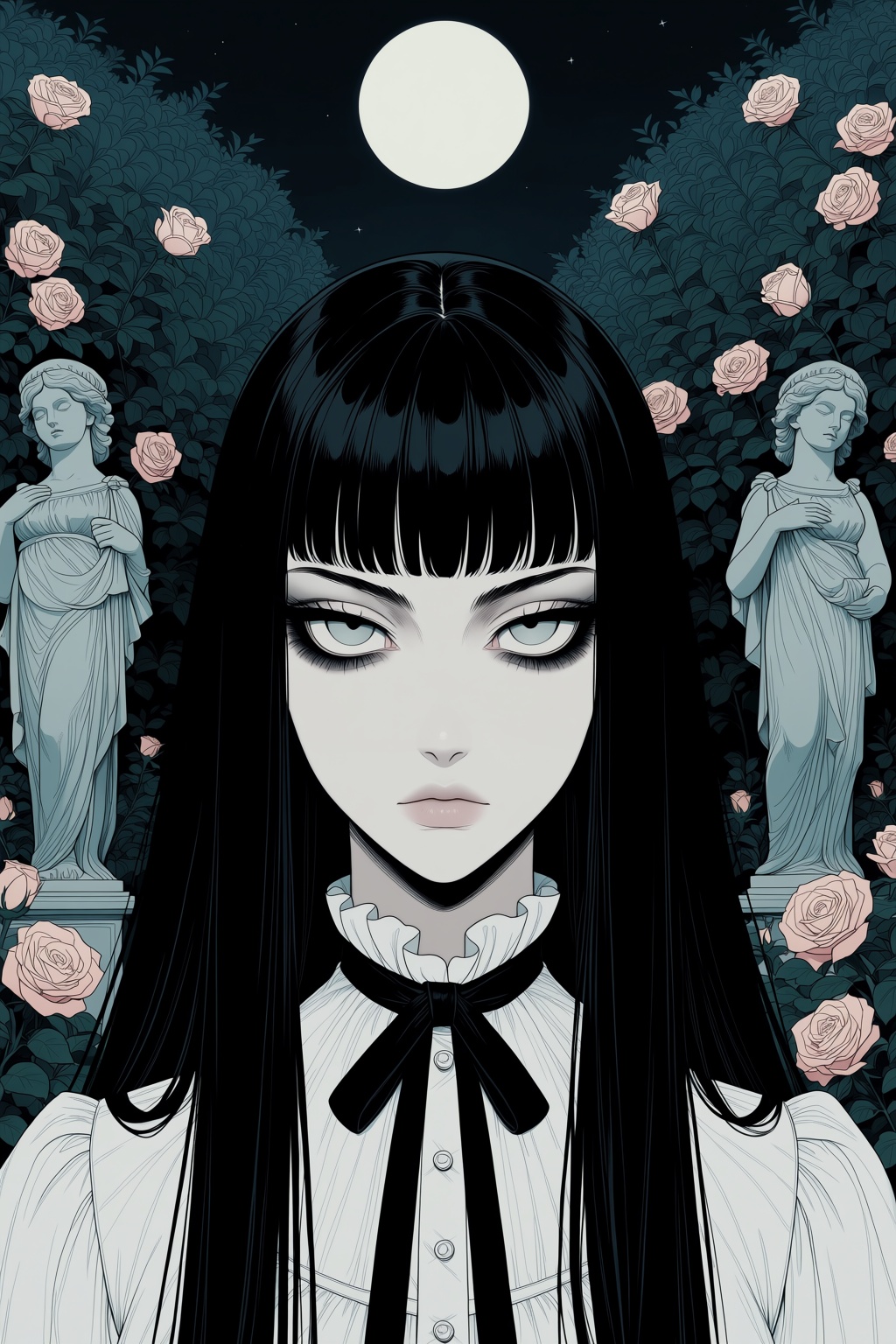 highres,  absurdres,  @3L1G05MK A pale woman with long on Tensor.Art