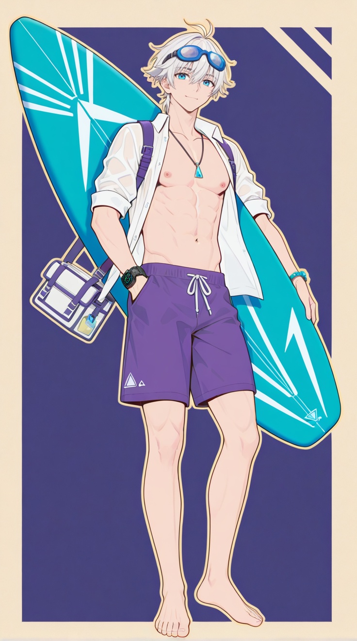 1boy,  solo,  ((flat color)) on Tensor.Art