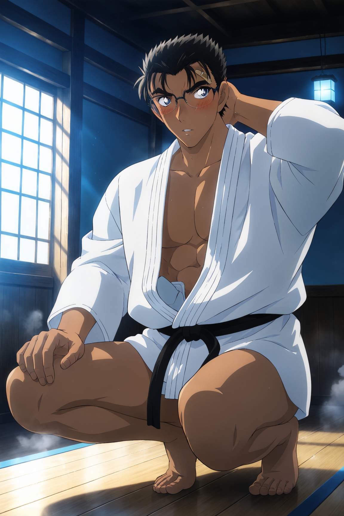 1boy,  Makoto_Kyogoku,  black hair on Tensor.Art