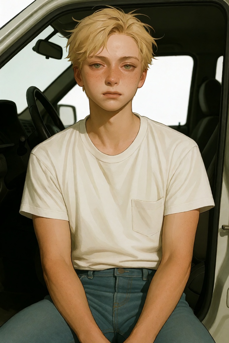 solo,  looking at viewer,  short hair on Tensor.Art