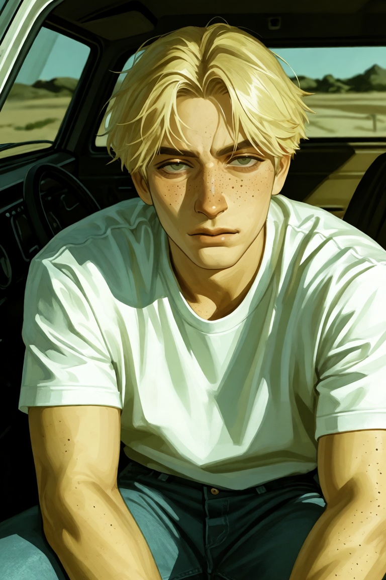 solo,  looking at viewer,  short hair on Tensor.Art