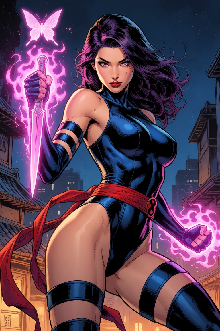 psylocke,  x-men,  classic outfit on Tensor.Art