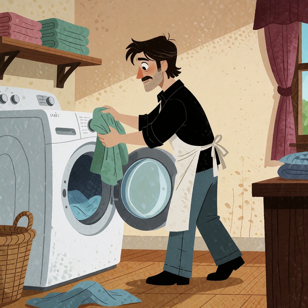 A man doing laundry on Tensor.Art
