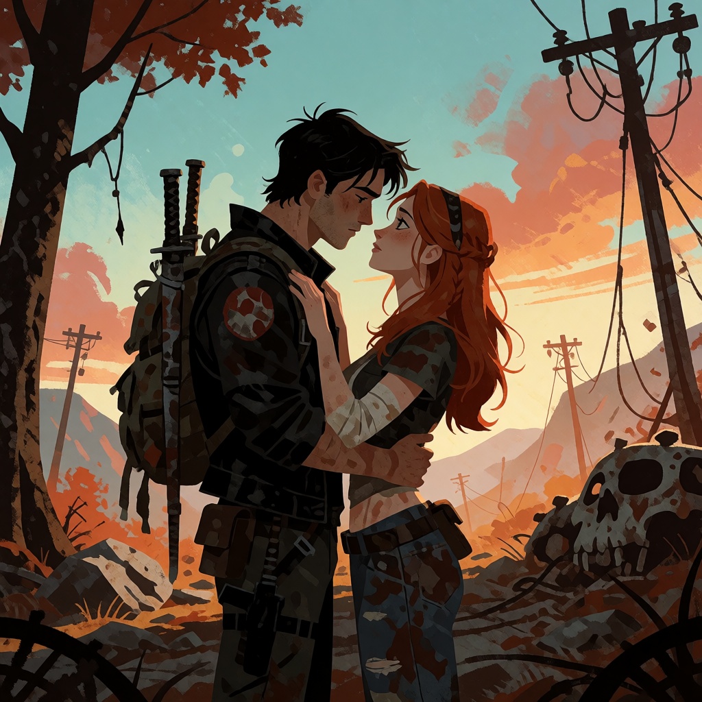 Post apocalyptic romance on Tensor.Art