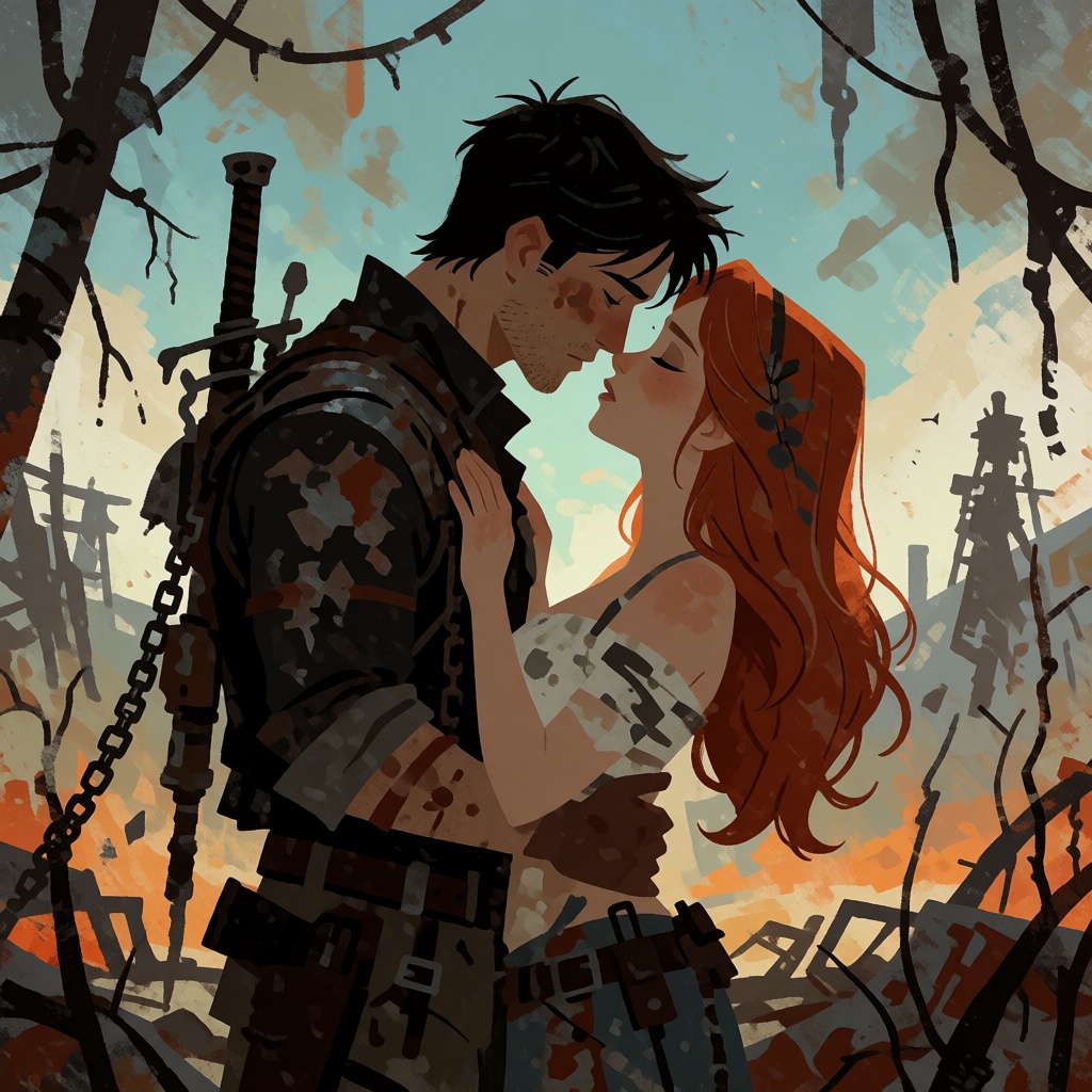 Post apocalyptic romance on Tensor.Art