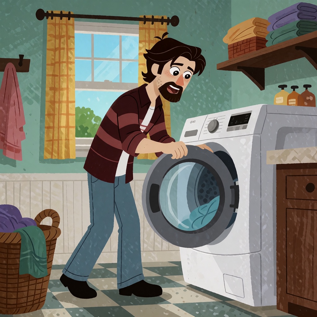 A man doing laundry on Tensor.Art