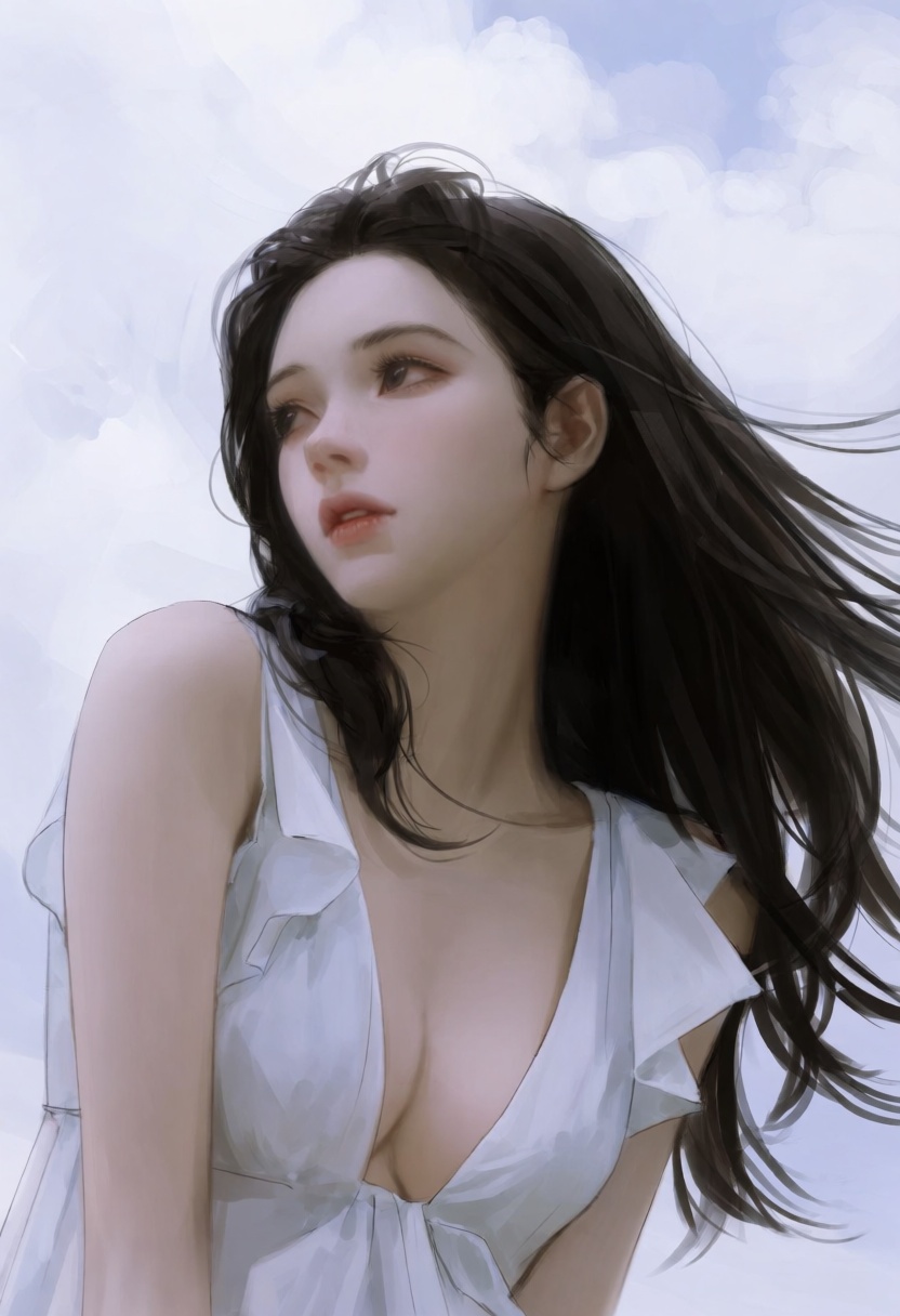 neve-style,  1girl,  deep cleavage on Tensor.Art