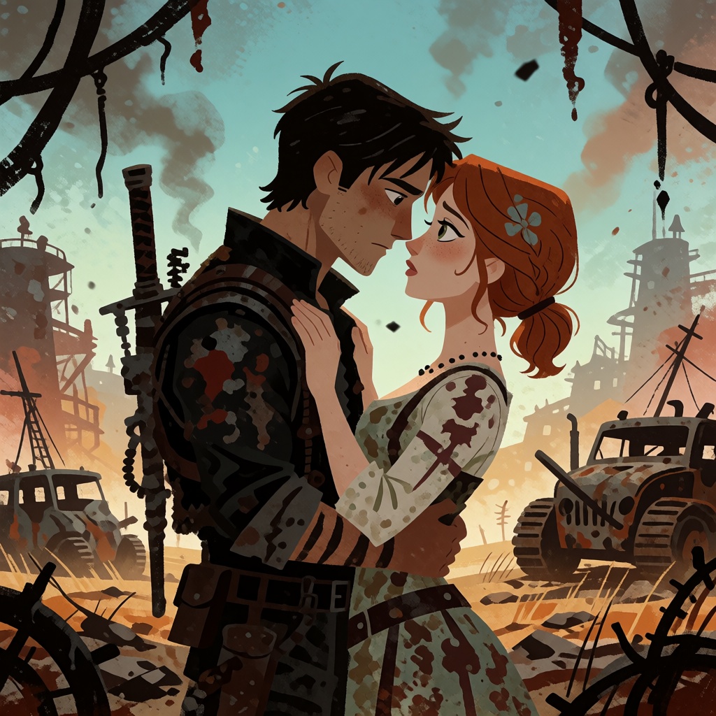 Post apocalyptic romance on Tensor.Art