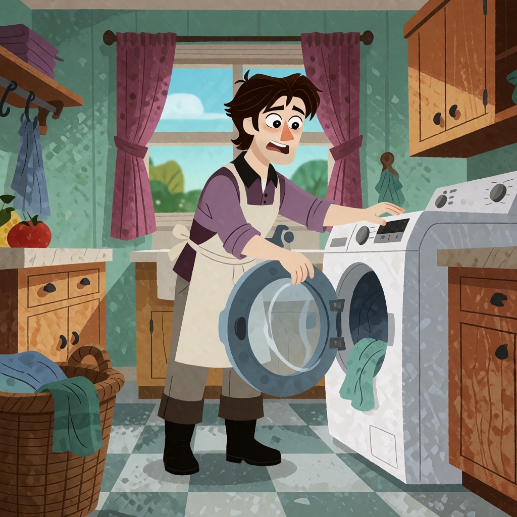 A man doing laundry on Tensor.Art