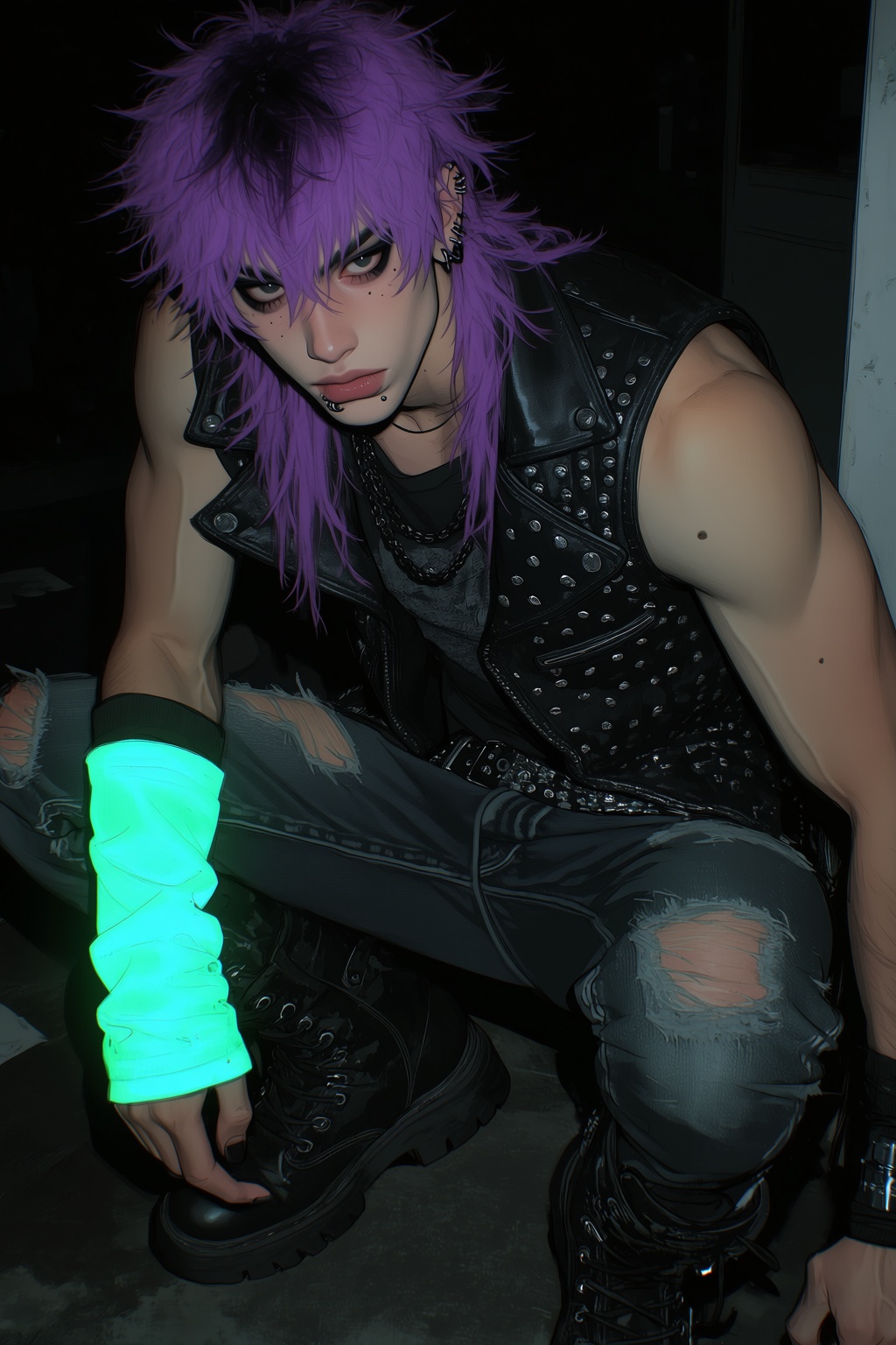 highres,  absurdres,  @4**0D4YX 5. A young man with spiky on Tensor.Art