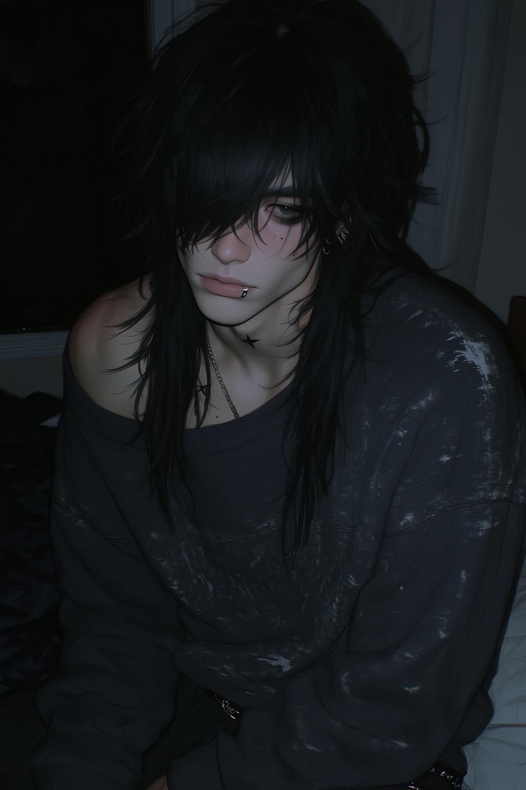 highres,  absurdres,  @4**0D4YX A young man with long on Tensor.Art