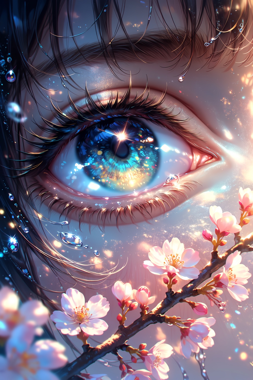 highres,  absurdres,  @H4LPH4S9 A woman’s eye dominates the frame on Tensor.Art