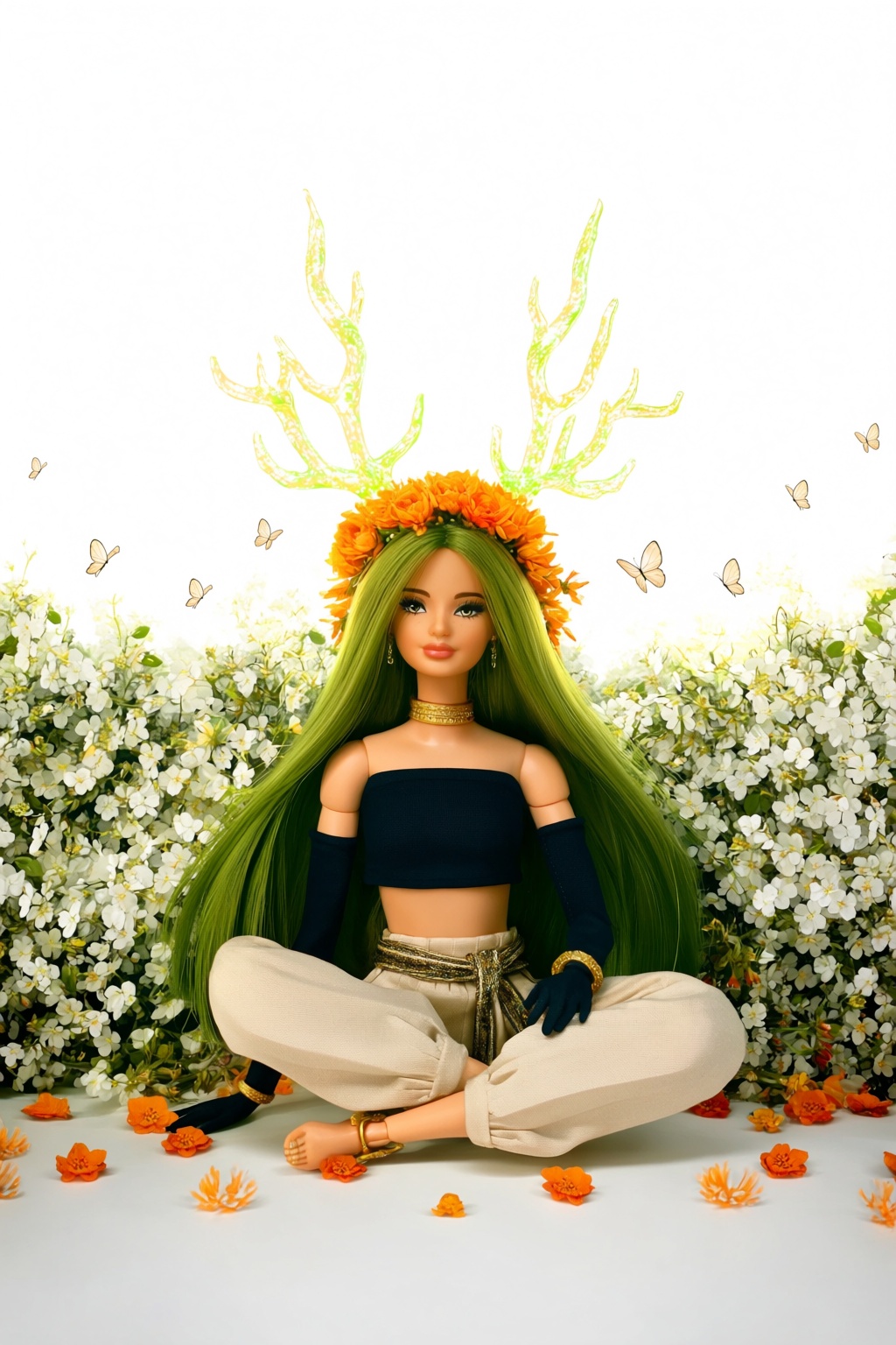 highres,  absurdres,  An digital illustration depicts a doll with long on Tensor.Art