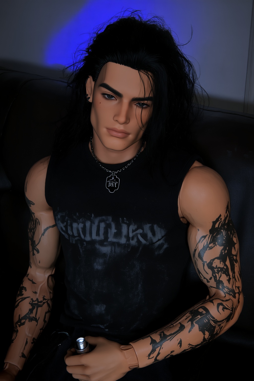 highres,  absurdres,  @4**0D4YX 16. A young barbie doll man with long on Tensor.Art
