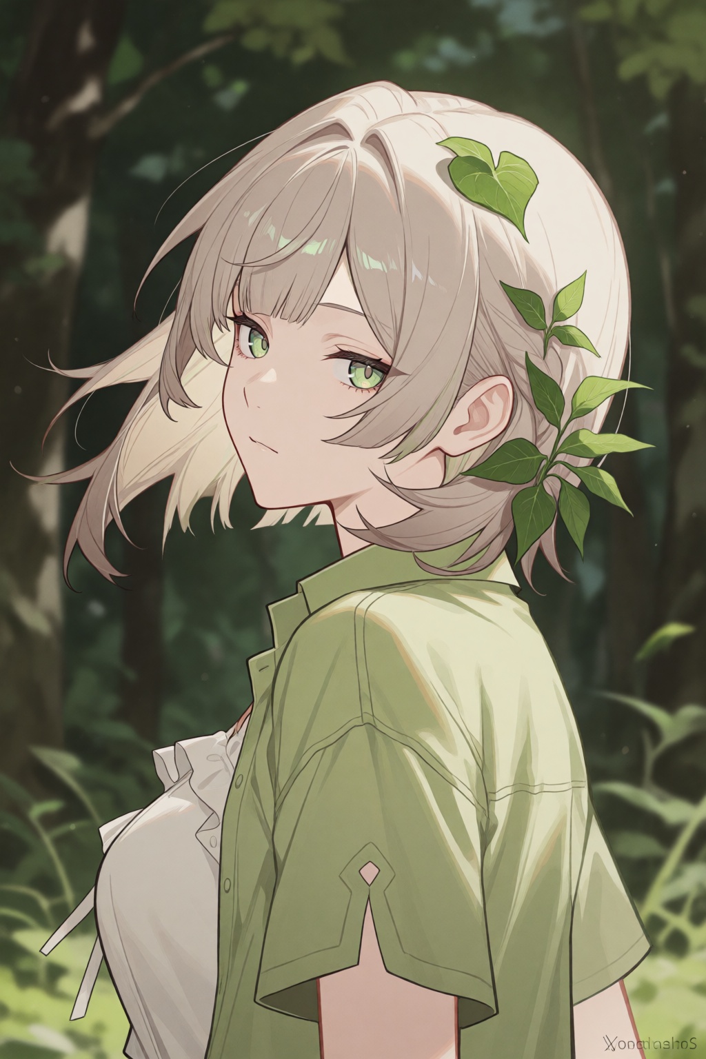 1girl,  solo,  short hair on Tensor.Art