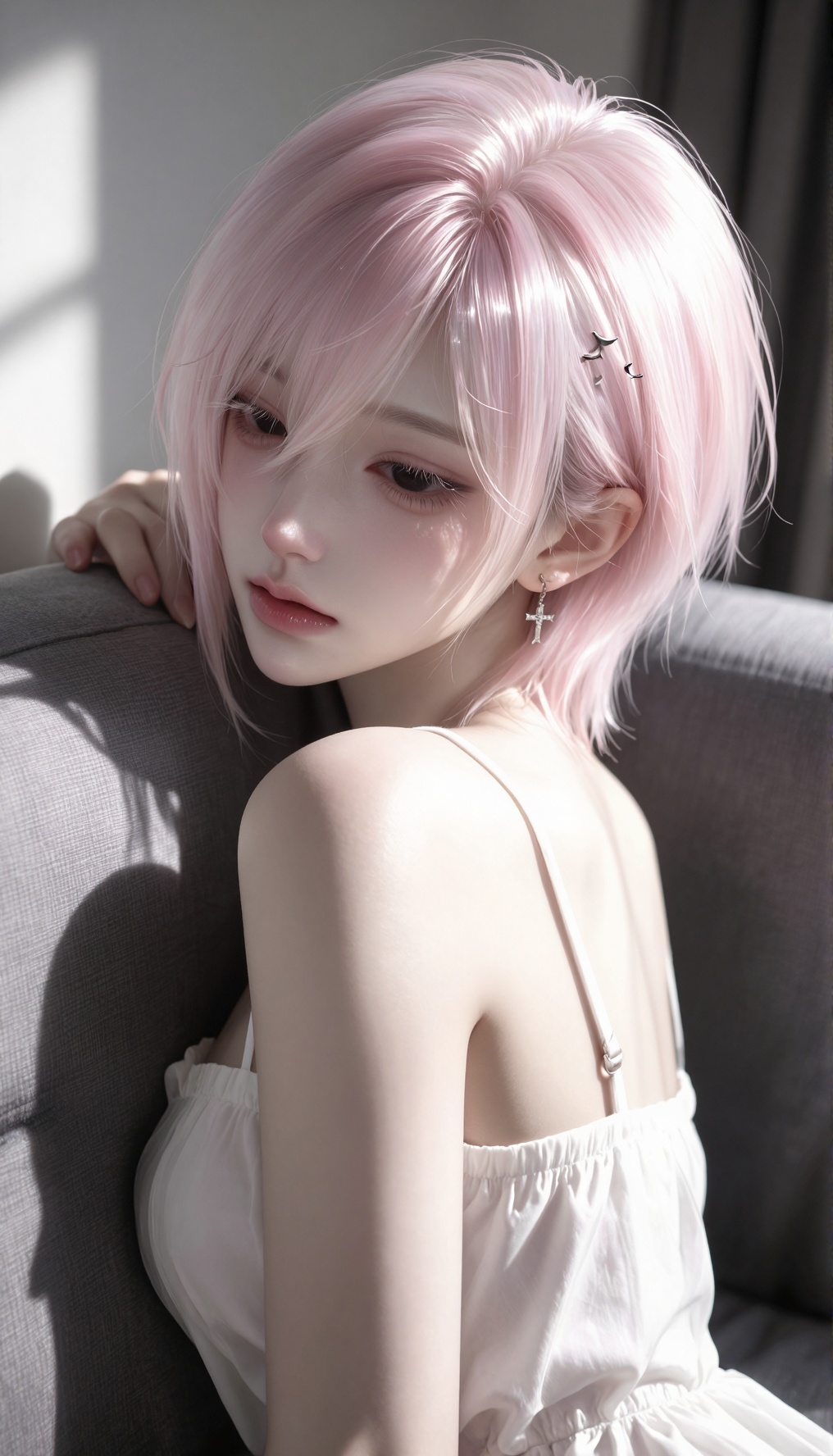 beautiful young woman,  pale radiant skin,  slim figure on Tensor.Art