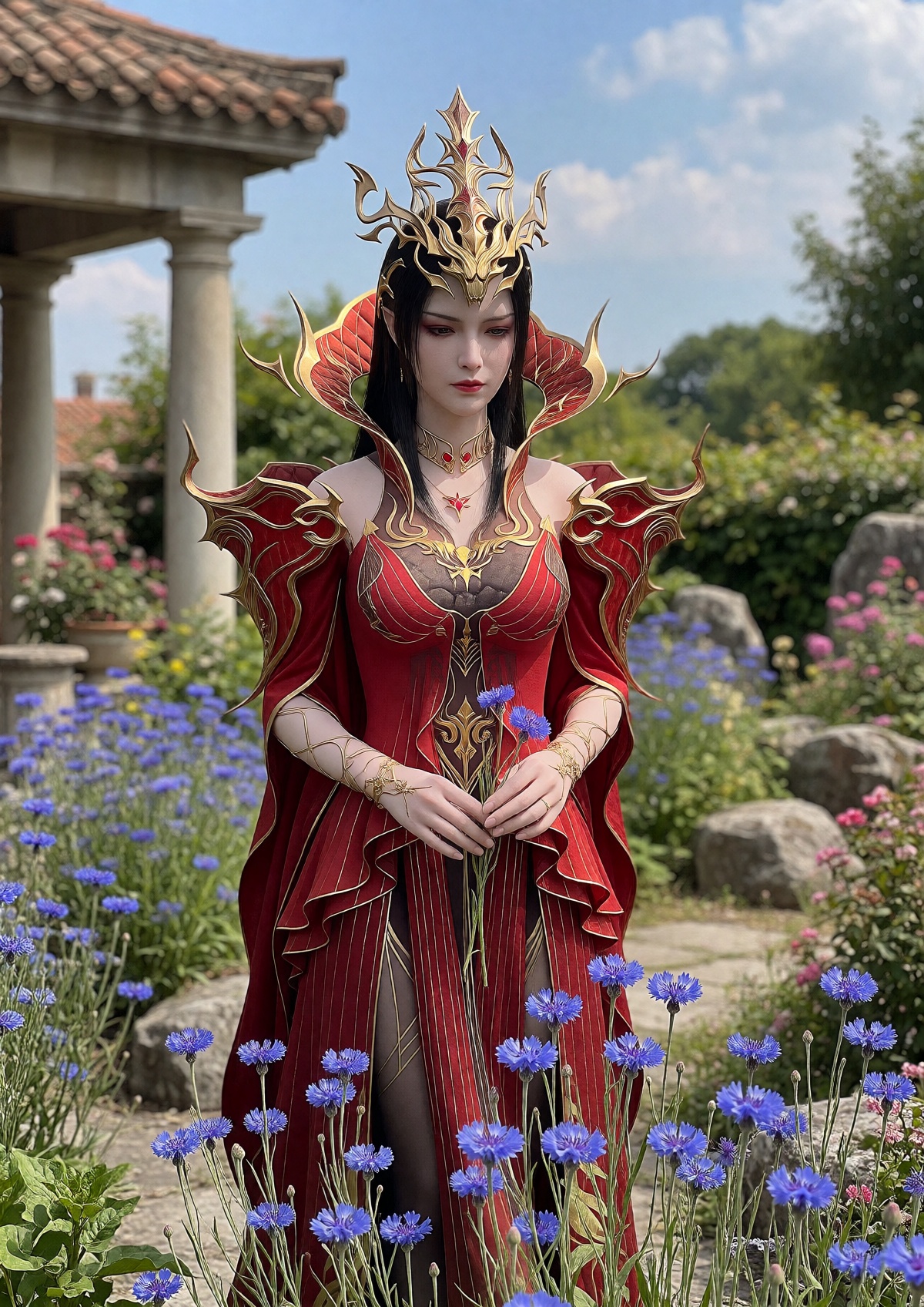 A Queen,  featuring fair skin,  delicate features on Tensor.Art