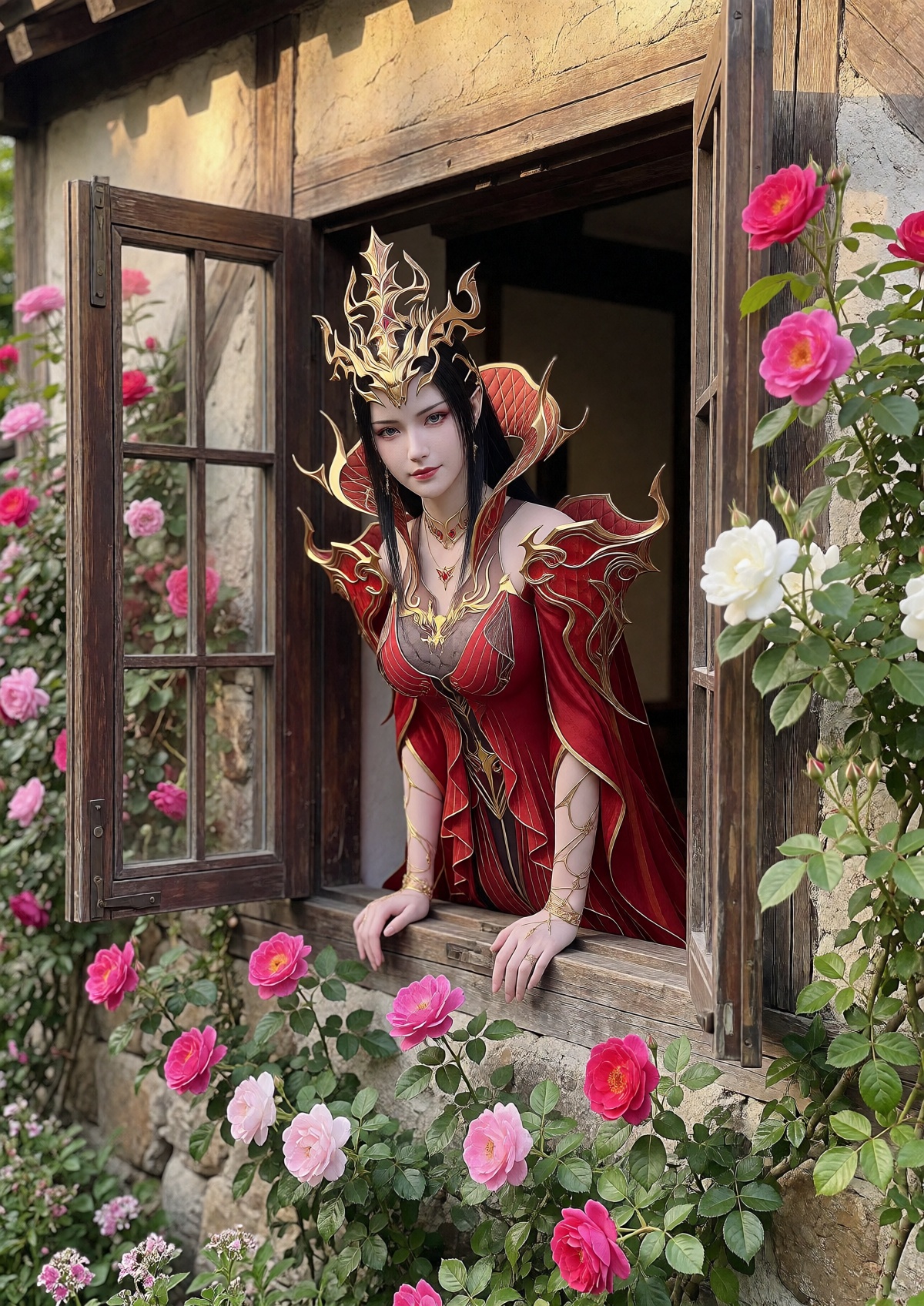 A Queen,  featuring fair skin,  delicate features on Tensor.Art