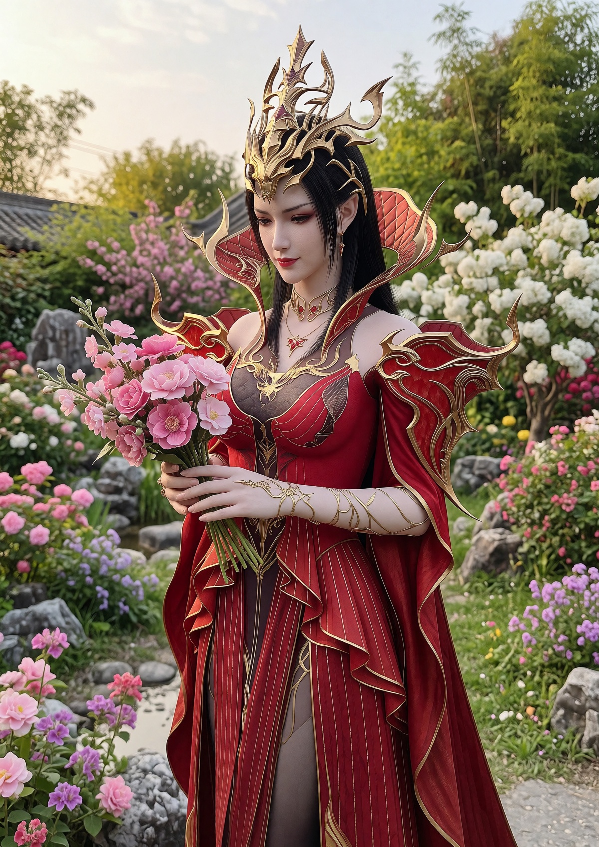 A Queen,  featuring fair skin,  delicate features on Tensor.Art