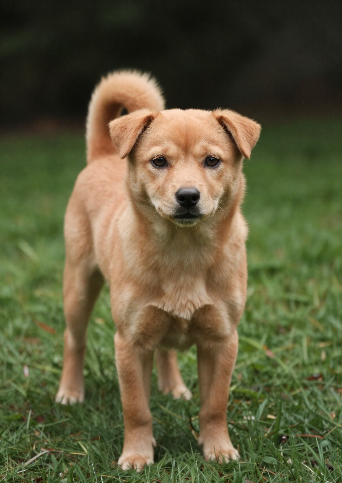 outdoor,  front view,  orange dog on Tensor.Art