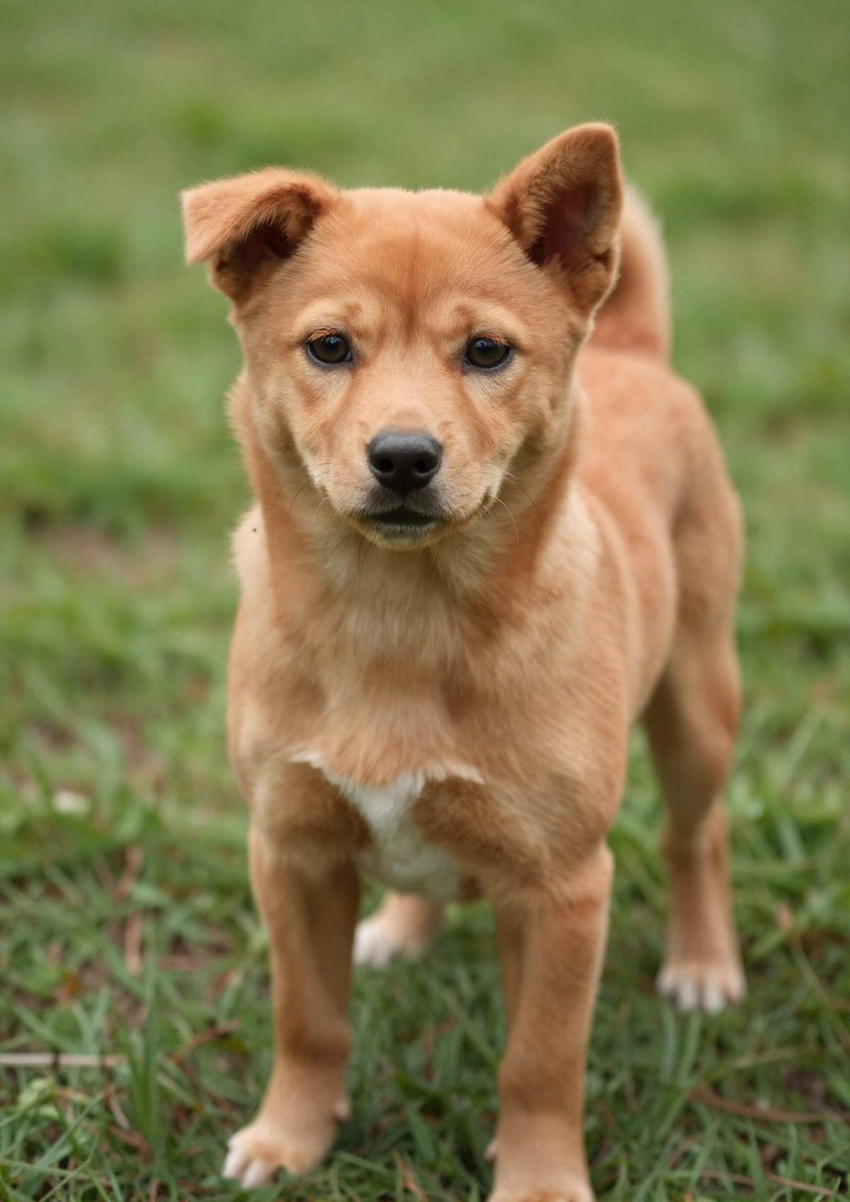 outdoor,  front view,  orange dog on Tensor.Art