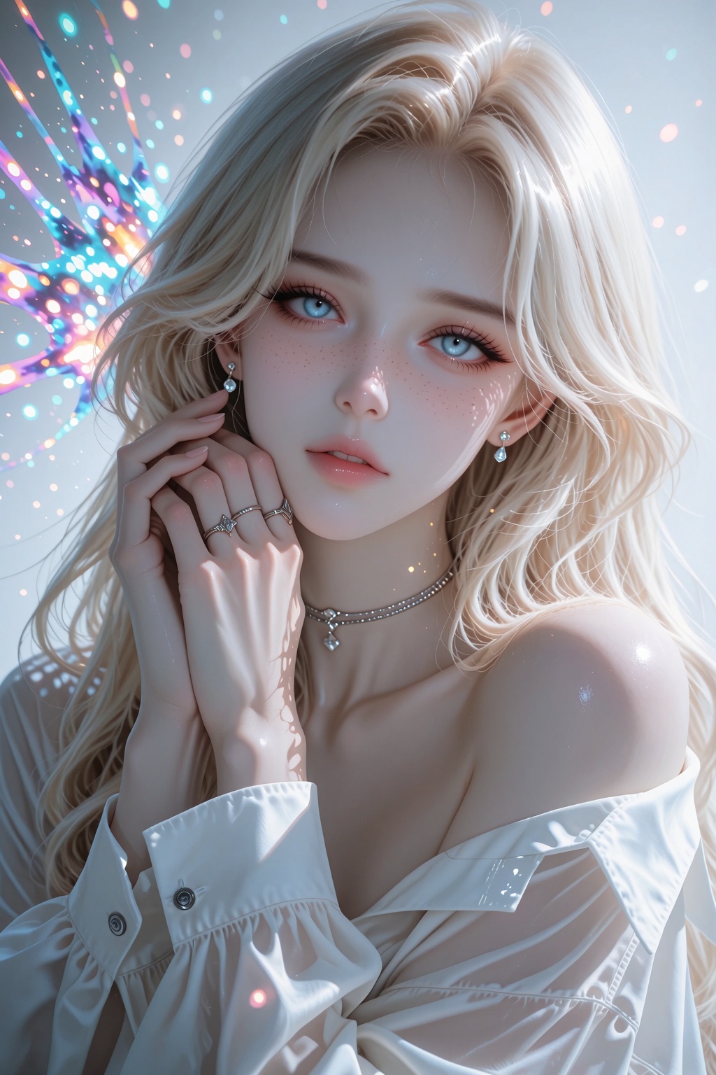 depth of field,  light particles,  lens flare on Tensor.Art