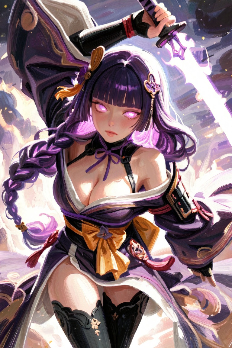 1girl,  arm up,  black thighhighs on Tensor.Art