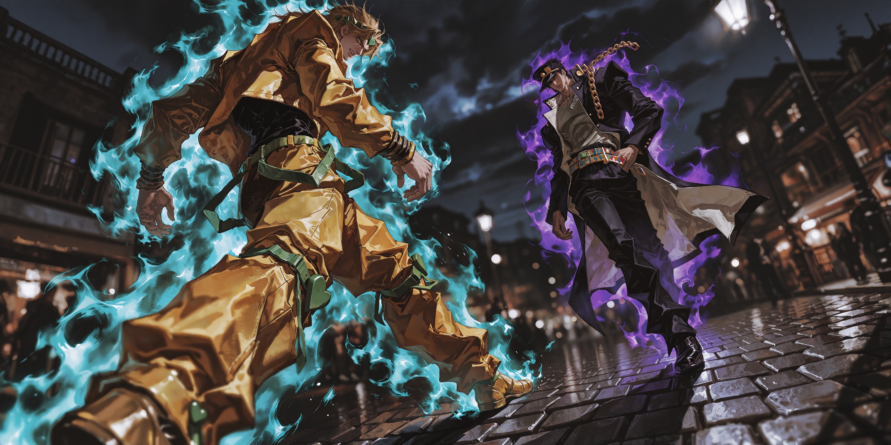 2men,  ,  dynamic combat stances on Tensor.Art
