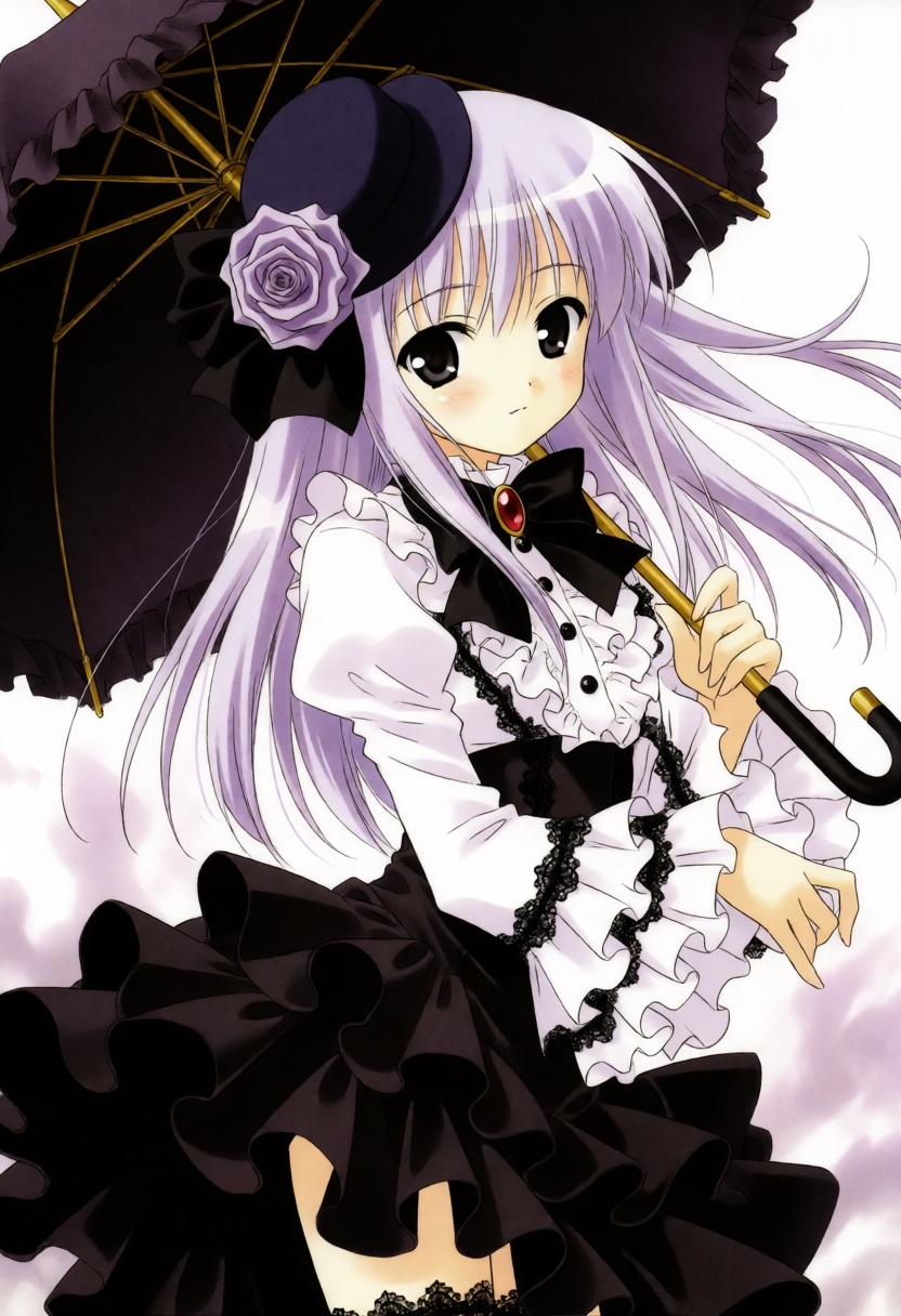 moestyle. A vertical,  medium shot captures a young woman in a high-fashion,  Gothic-Lolita-inspired ensemble on Tensor.Art