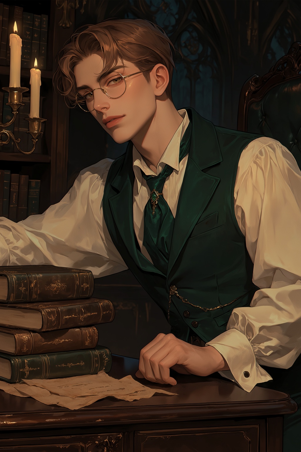 highres,  absurdres,  @PH3N3XFX A young man with sleek on Tensor.Art