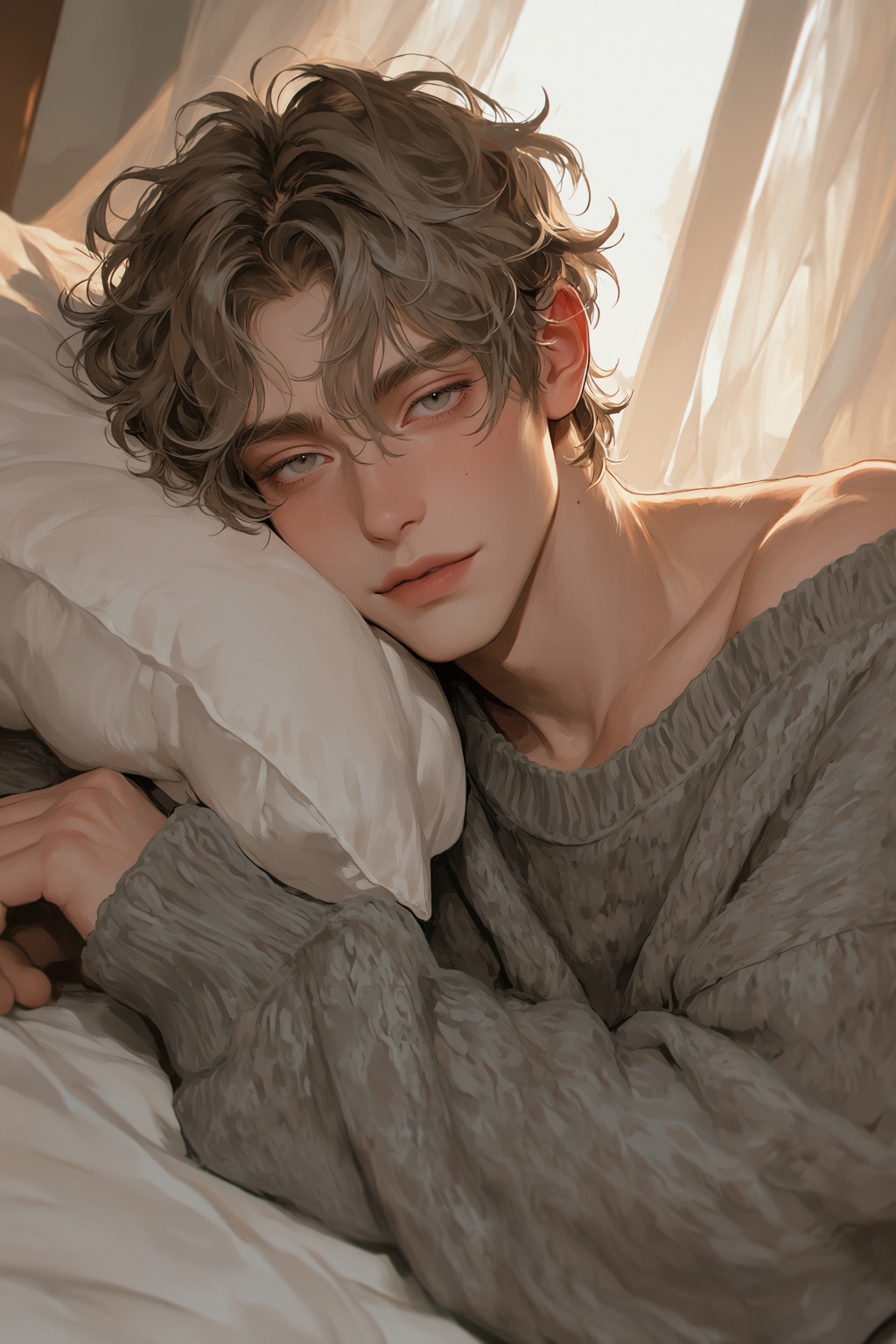 highres,  absurdres,  @PH3N3XFX A young man with messy on Tensor.Art