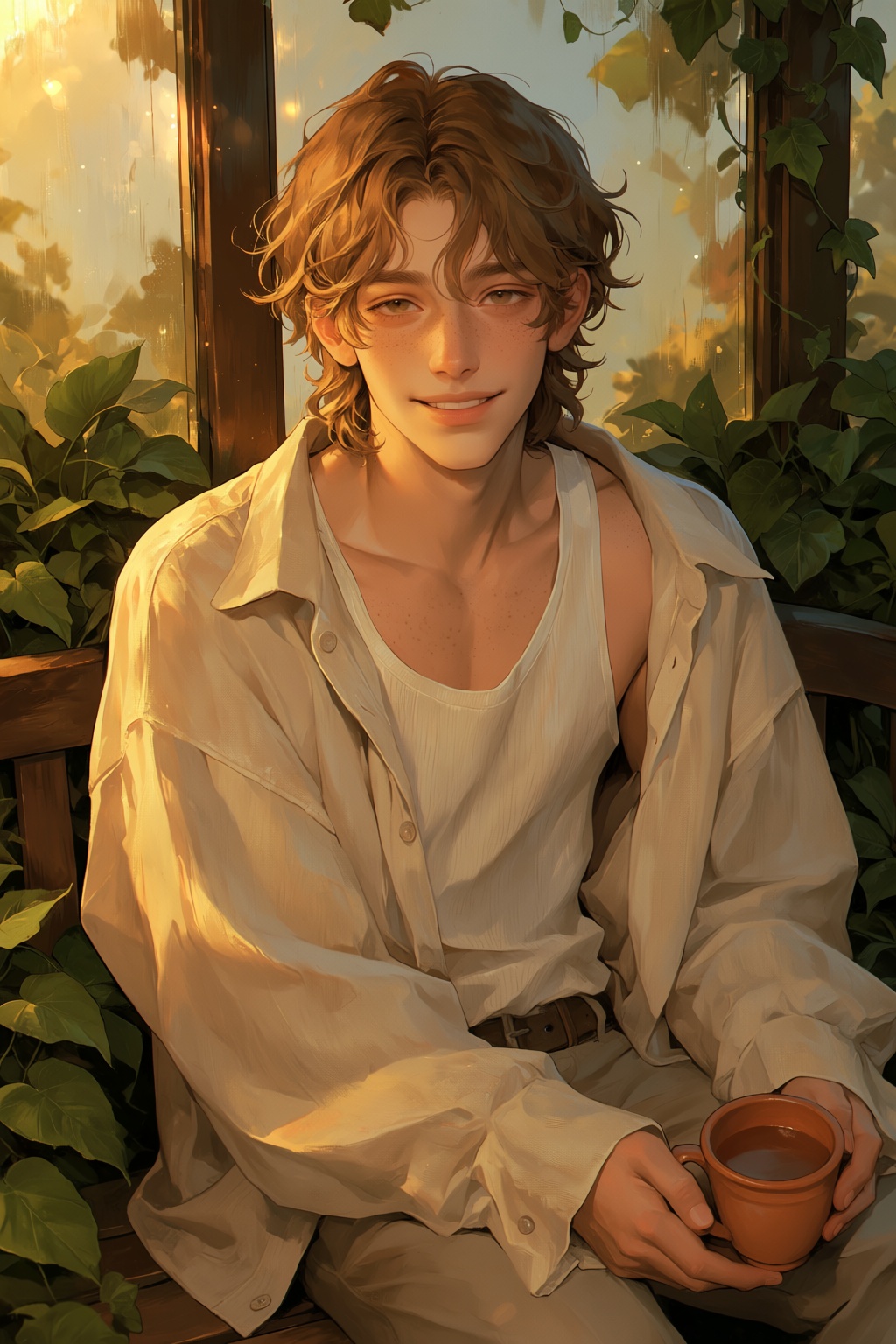 highres,  absurdres,  @PH3N3XFX A young man with soft on Tensor.Art