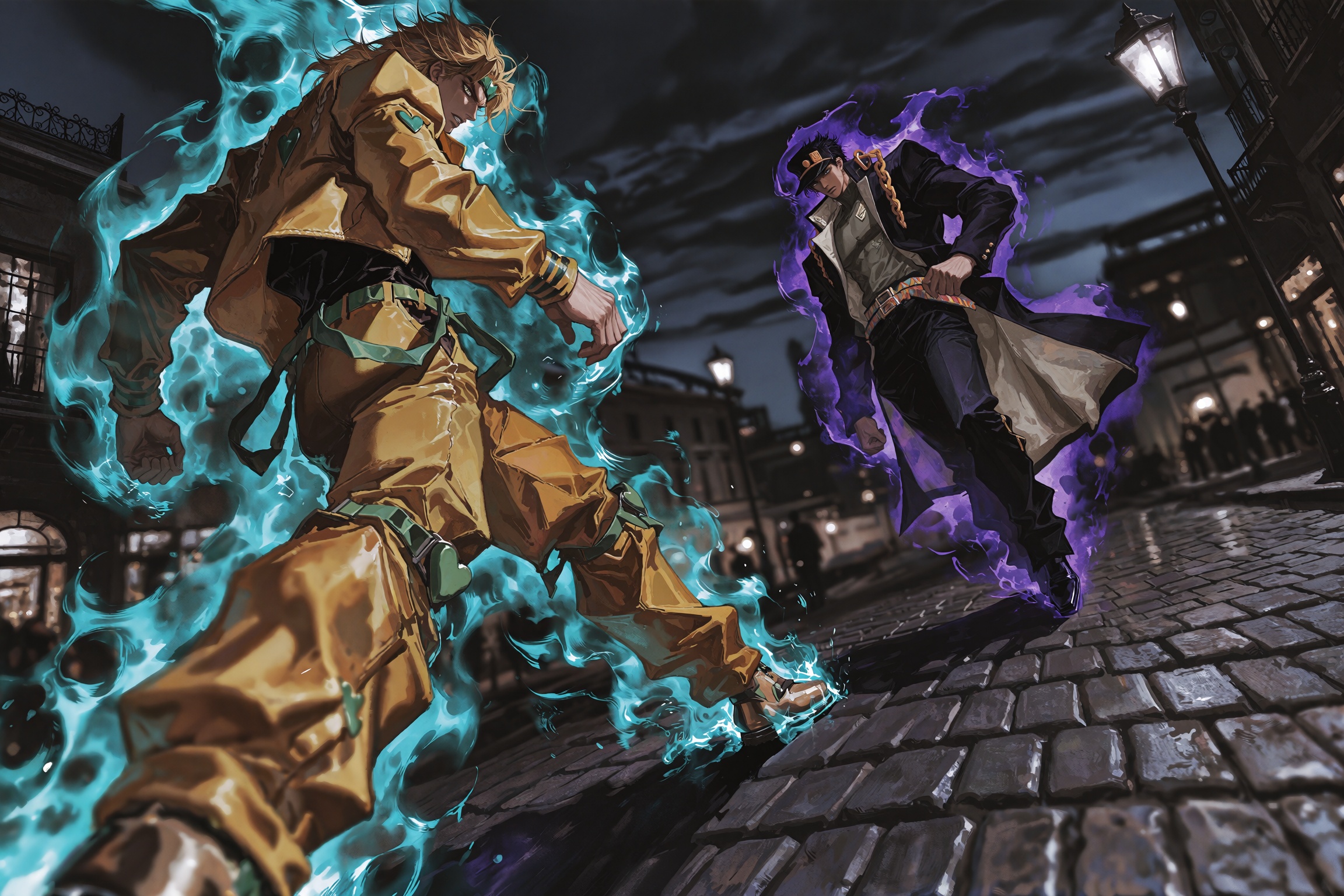 2men,  ,  dynamic combat stances on Tensor.Art