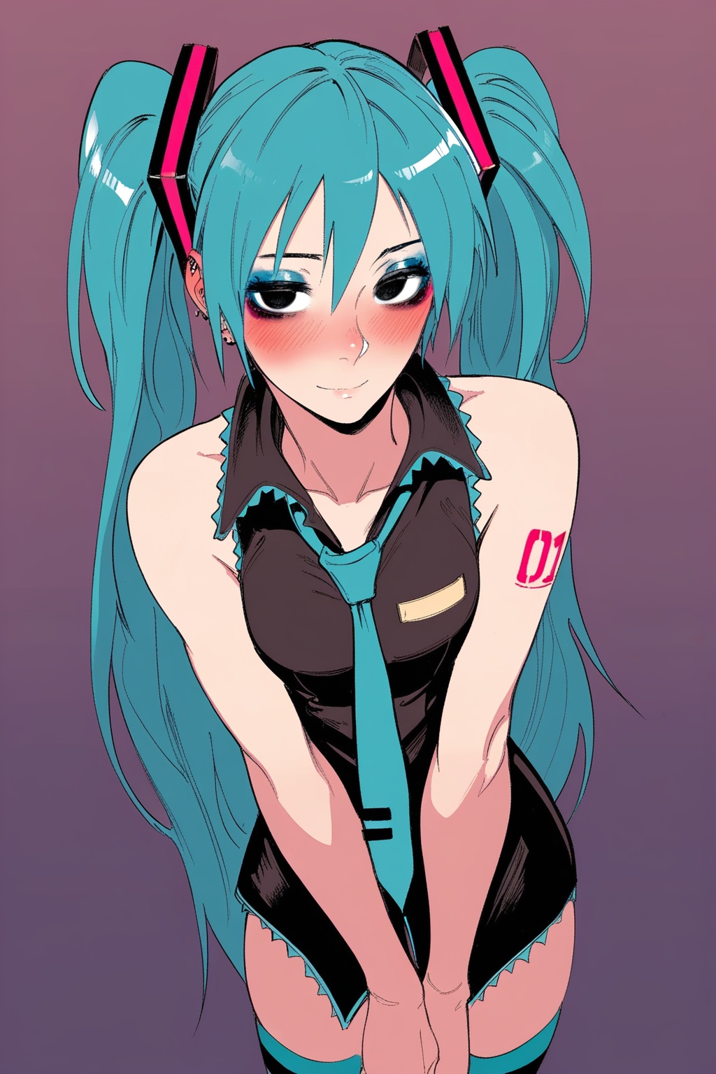(fushokuart,  bags_under_eyes,  eyeshadow) on Tensor.Art