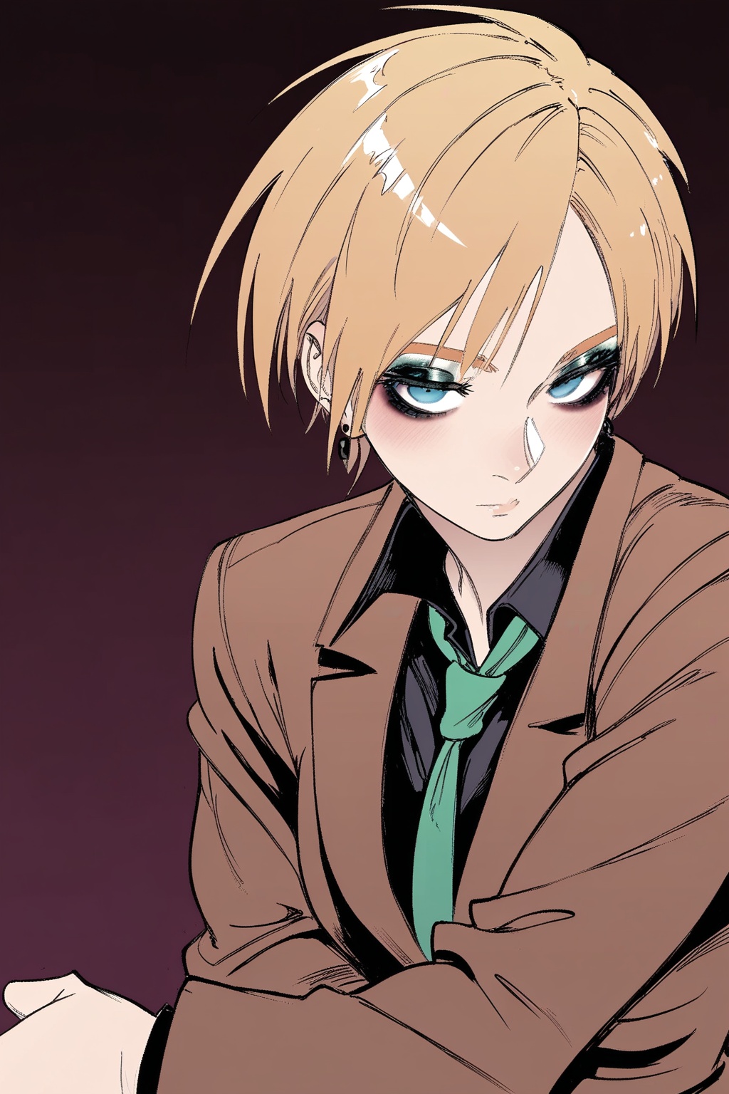 (fushokuart,  bags_under_eyes,  eyeshadow) on Tensor.Art