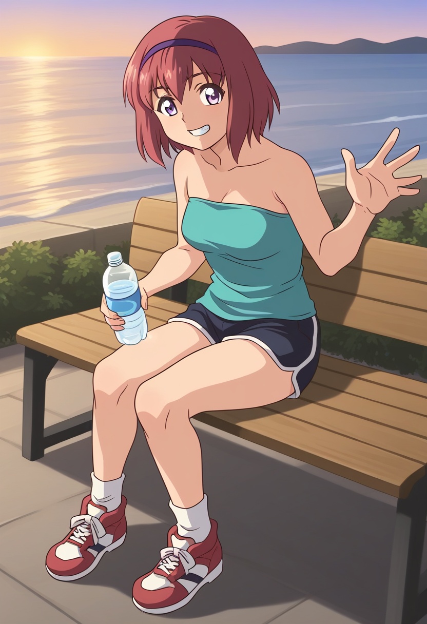 ayamokm,  red hair,  short hair on Tensor.Art