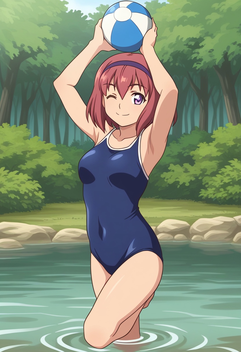 ayamokm,  red hair,  short hair on Tensor.Art