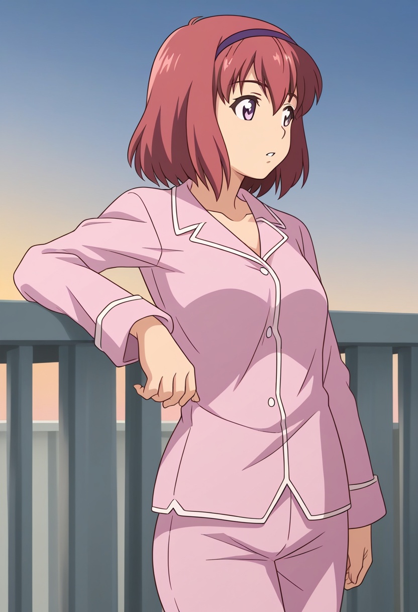 ayamokm,  red hair,  short hair on Tensor.Art