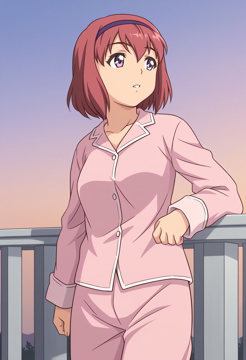 ayamokm,  red hair,  short hair on Tensor.Art