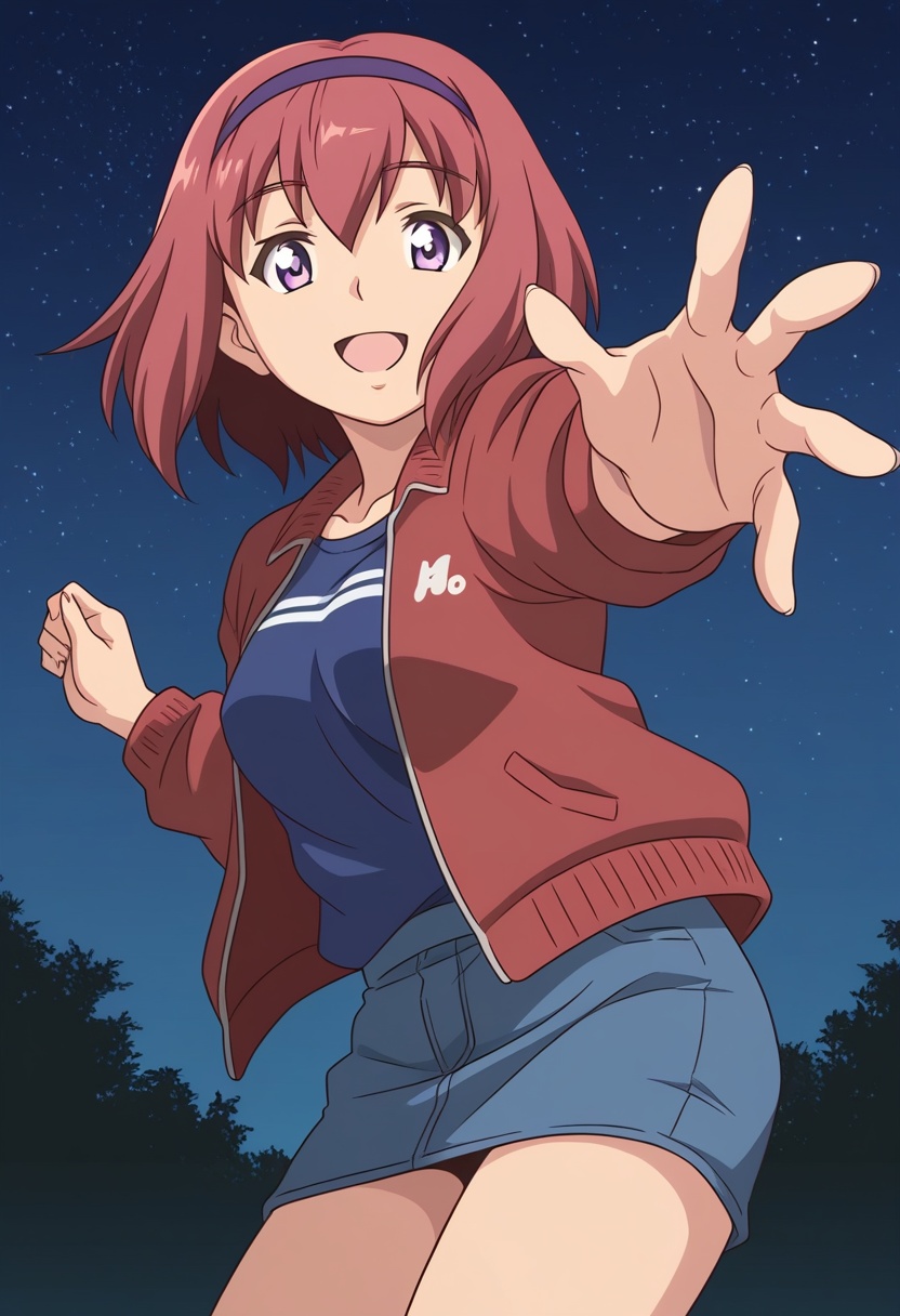 ayamokm,  red hair,  short hair on Tensor.Art