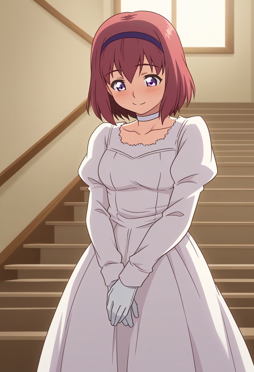 ayamokm,  red hair,  short hair on Tensor.Art
