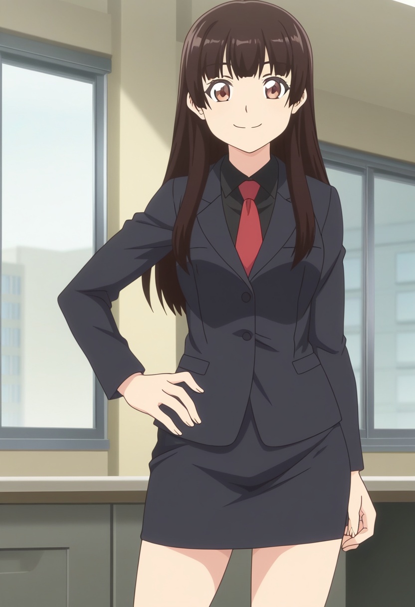 anime screencap,  kurusumikmokm,  dark brown hair on Tensor.Art