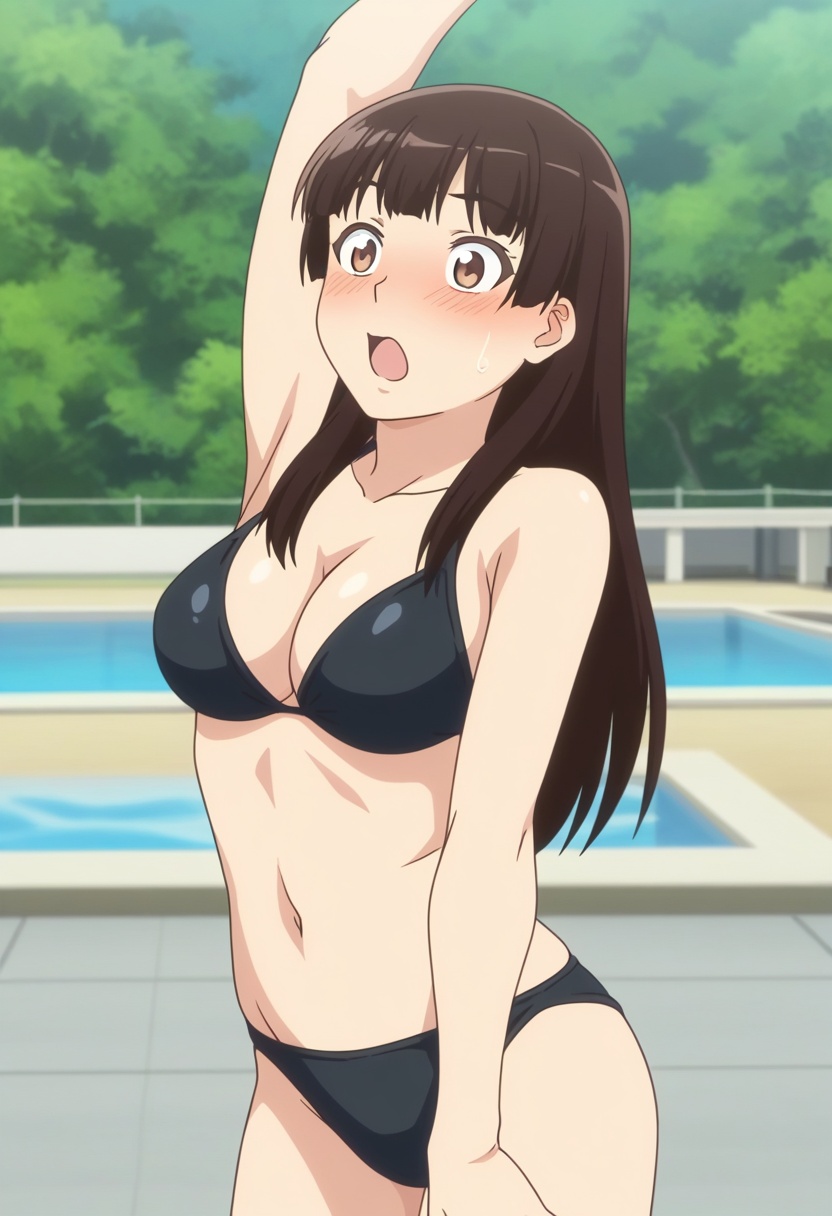 anime screencap,  kurusumikmokm,  dark brown hair on Tensor.Art